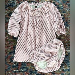 Tea Collection Pink Polka Dot Dress Set
